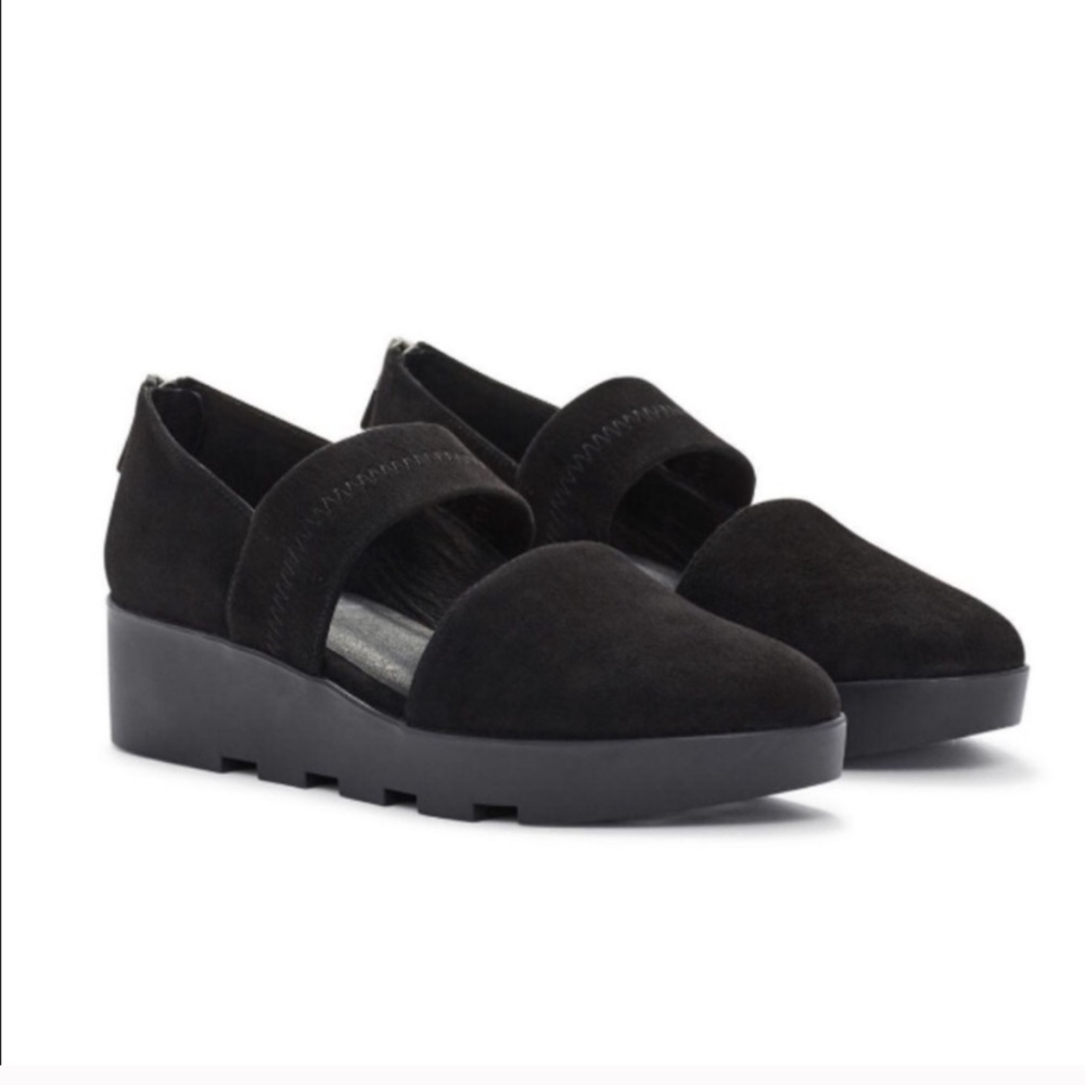 NWOT Eileen Fisher Marlow Suede Platform Wedge
